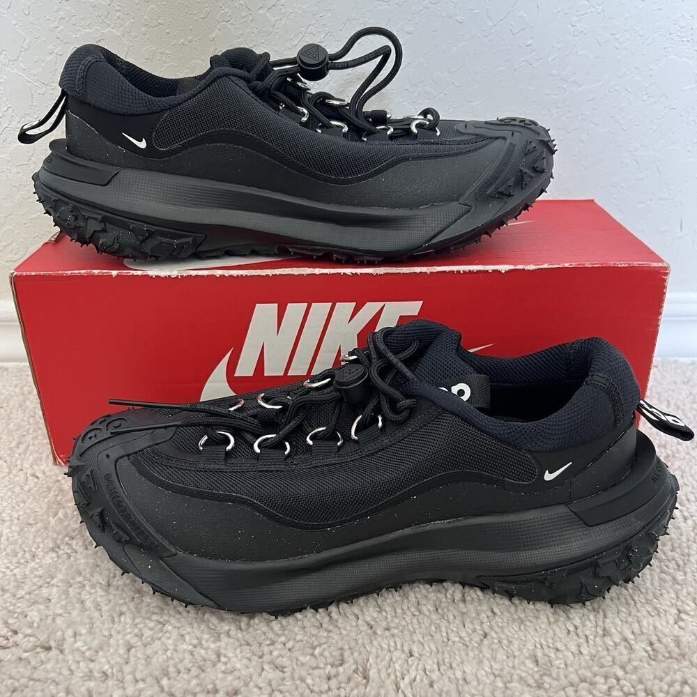 Nike ACG Mountain Fly 2 Low SP x Comme des Garcons Black Size 6 FZ3311-001 New